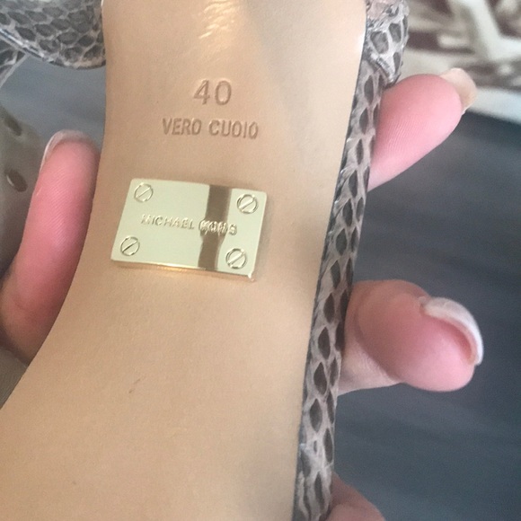 Gold plated snake skin strapped high heels! - Picture 5 of 6